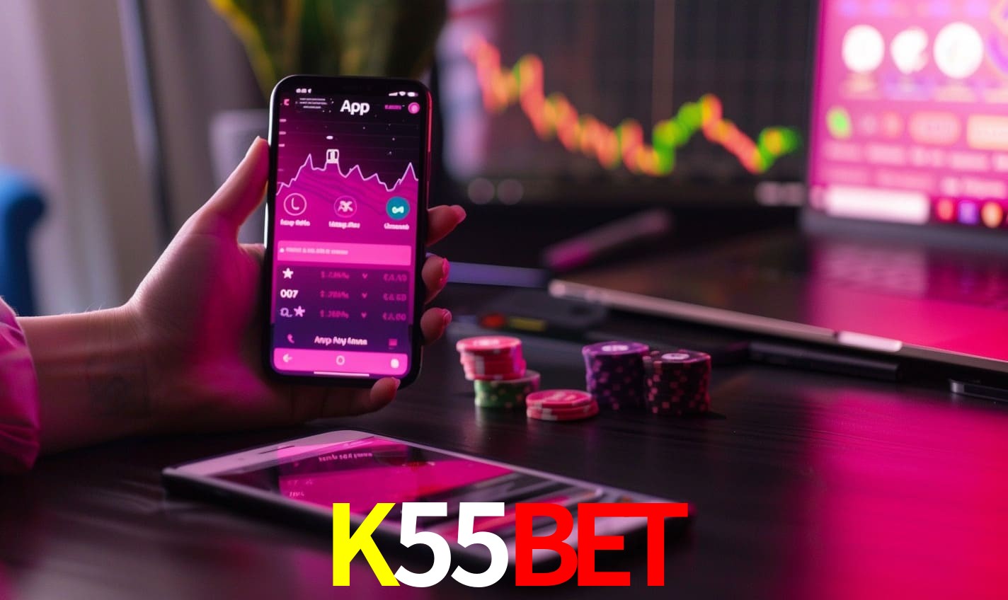 Comparação APP mobile vs versão web da K55BET